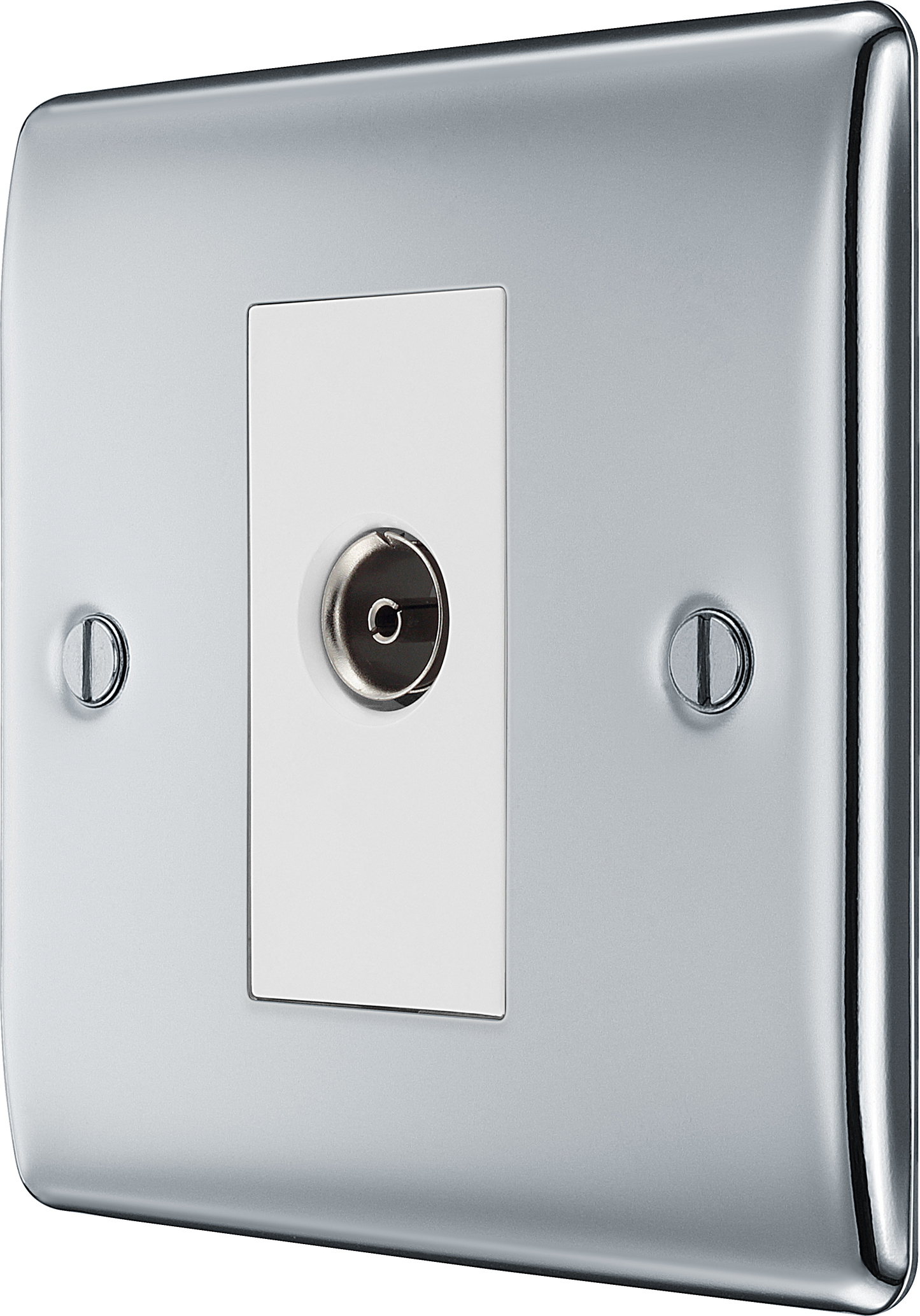 BG Nexus Metal Polished Chrome Co-Axial & Satellite Socket