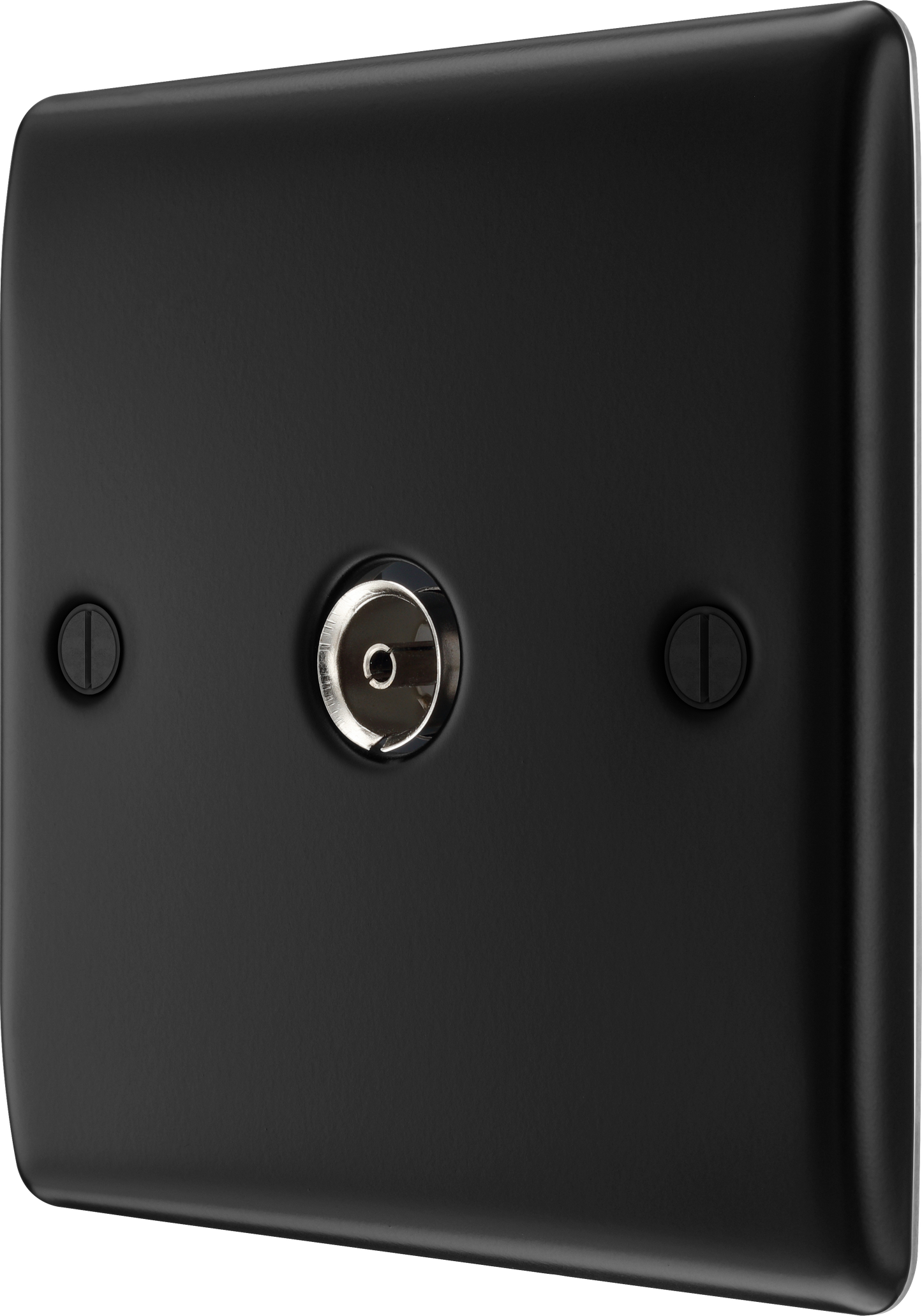 BG Nexus Metal Matt Black Co-Axial & Satellite Socket