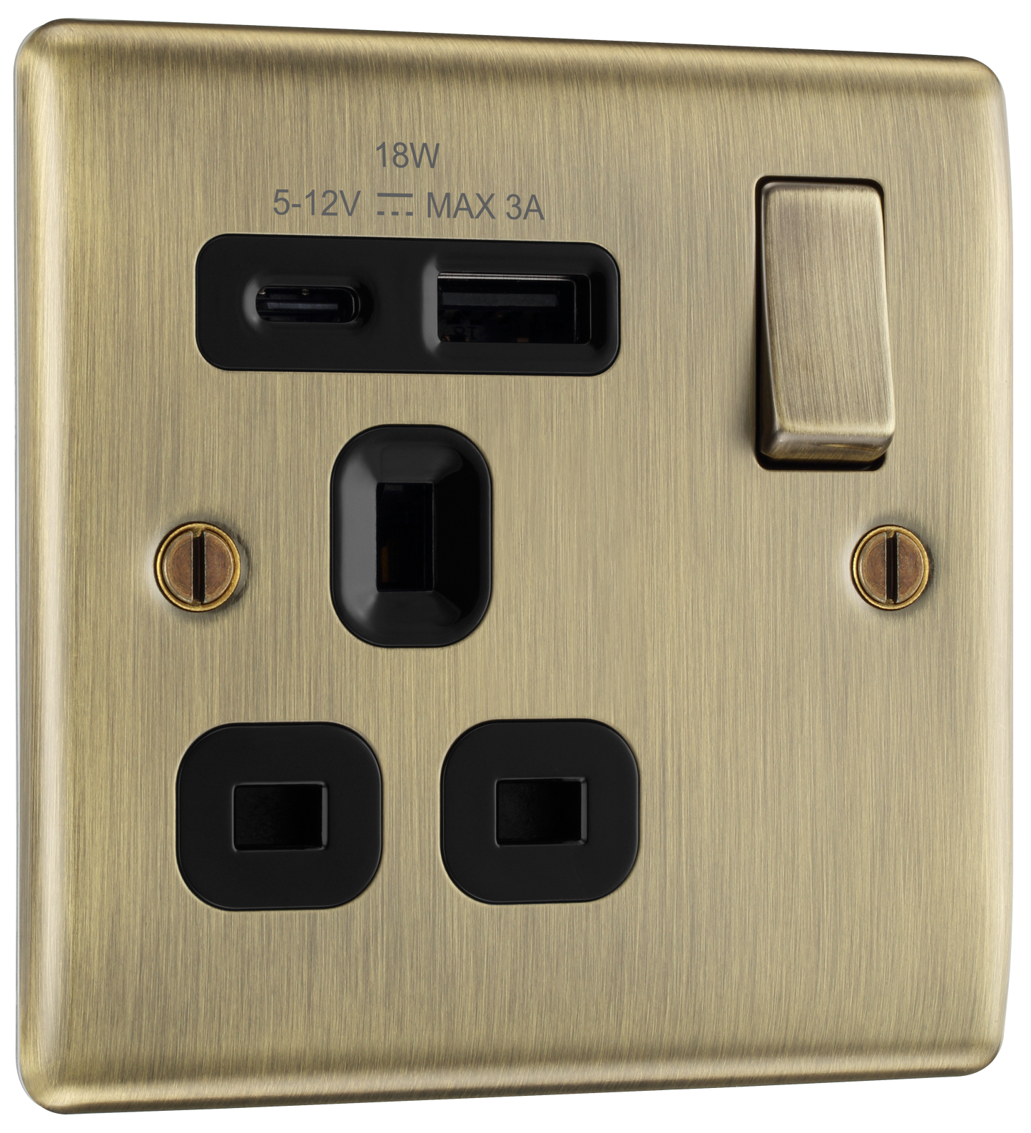 BG Nexus Metal Antique Brass USB Charging Sockets