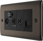 BG Nexus Metal Black Nickel Co-Axial & Satellite Socket