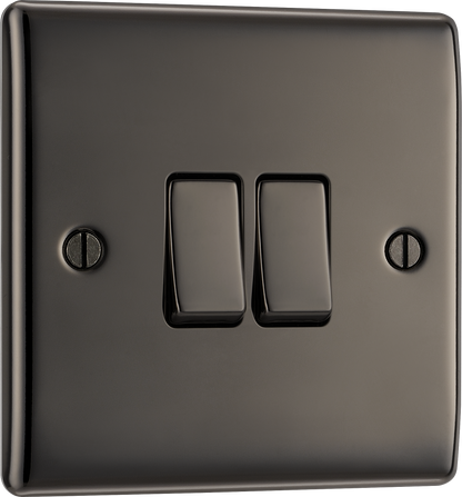 BG Nexus Metal Black Nickel 16Ax Light Switch