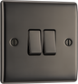 BG Nexus Metal Black Nickel 16Ax Light Switch