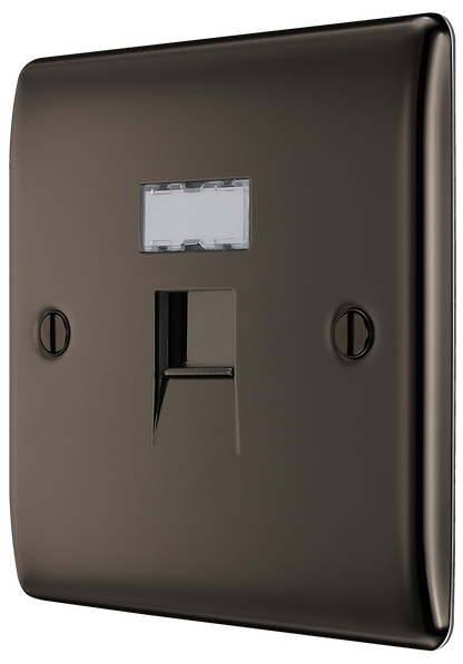 BG Nexus Metal Black Nickel Telephone & Data Outlet