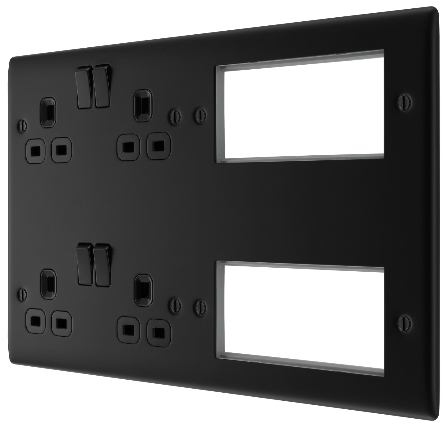BG Nexus Metal Matt Black Combination Plate
