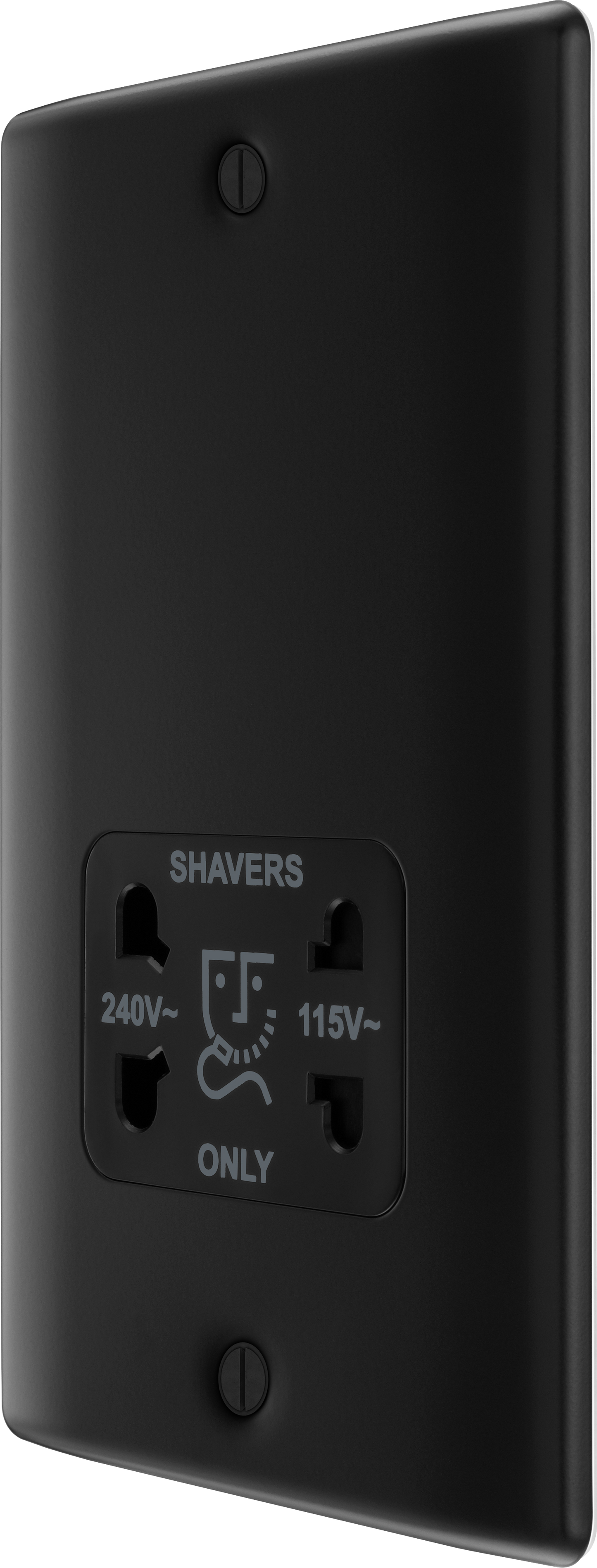 BG Nexus Metal Matt Black Shaver Socket