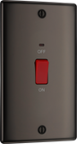 BG Nexus Metal Black Nickel 45A Double Pole Switch