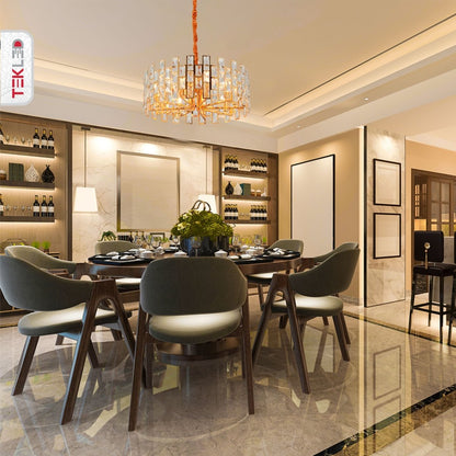 Coffin Stone Gold Metal Castle Chandelier