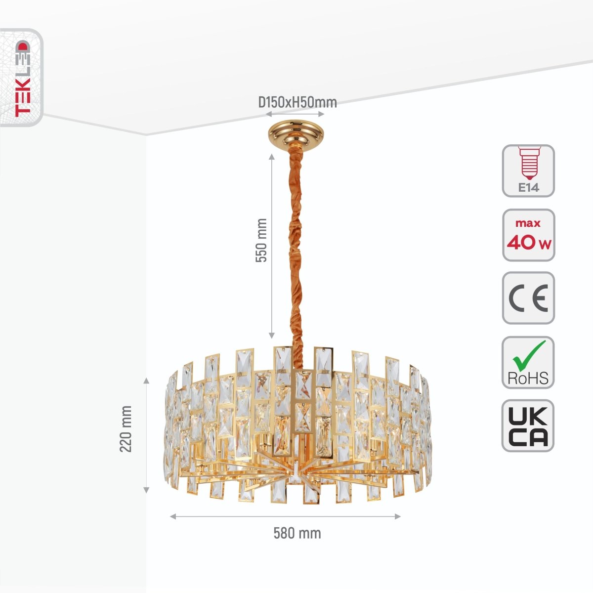 Coffin Stone Gold Metal Castle Chandelier