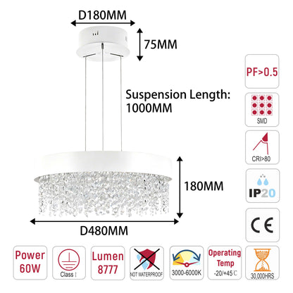 Premium Modern Crystal LED Chandelier