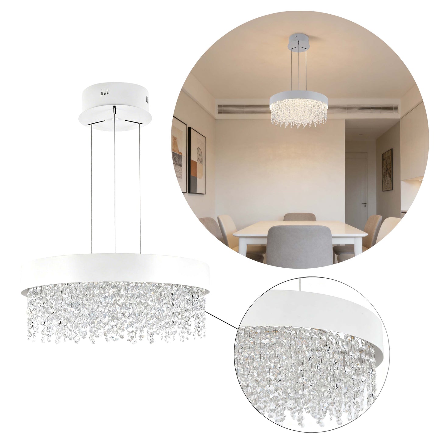 Premium Modern Crystal LED Chandelier