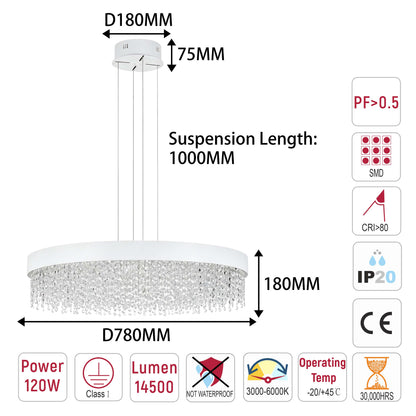 Premium Modern Crystal LED Chandelier
