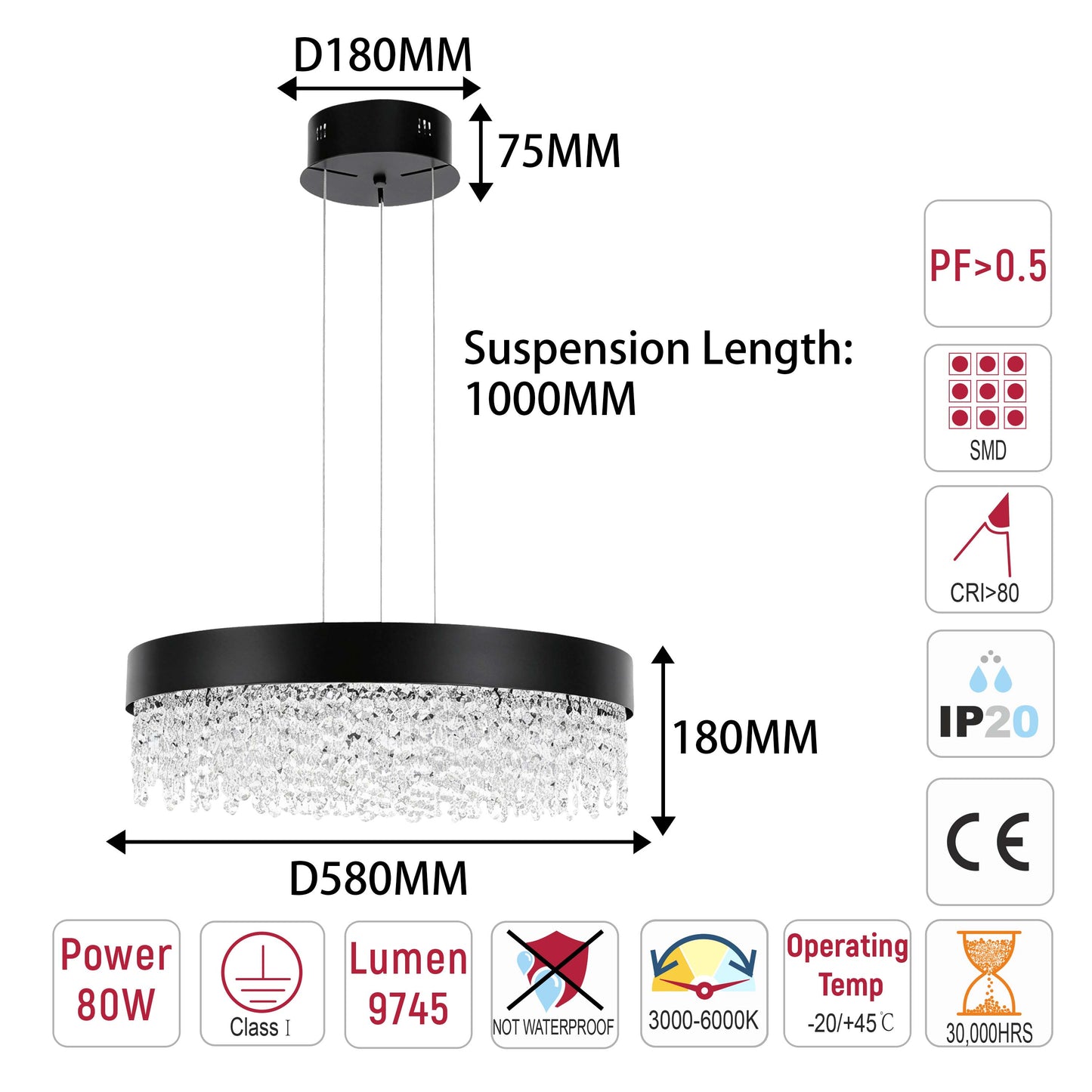 Premium Modern Crystal LED Chandelier