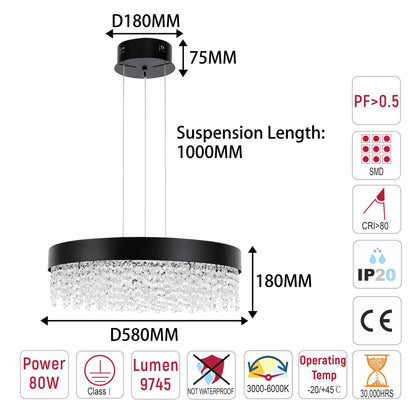 Premium Modern Crystal LED Chandelier