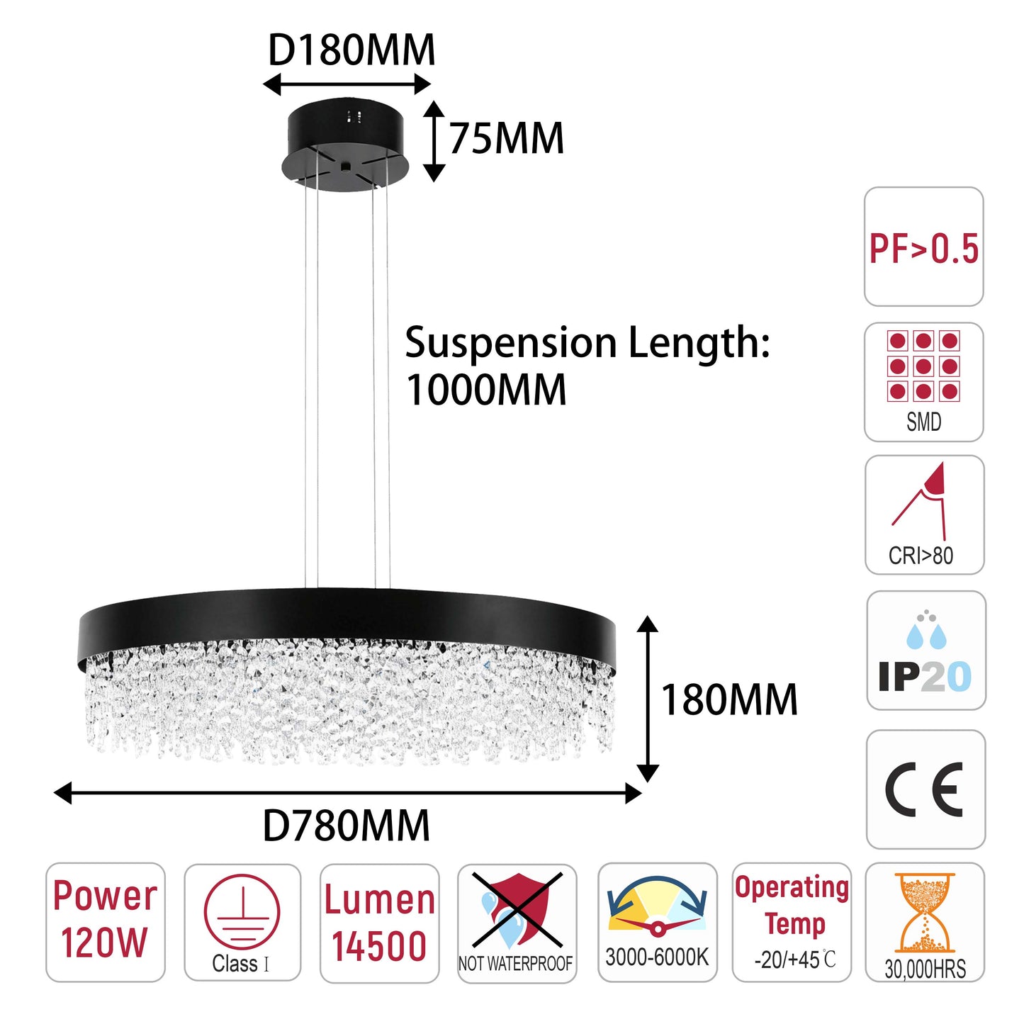 Premium Modern Crystal LED Chandelier
