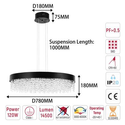 Premium Modern Crystal LED Chandelier