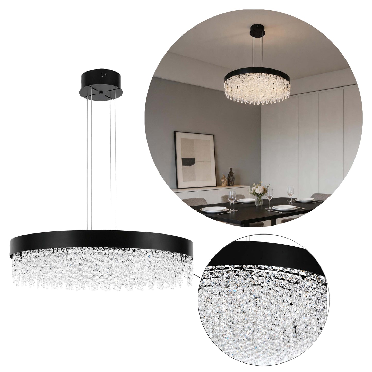 Premium Modern Crystal LED Chandelier