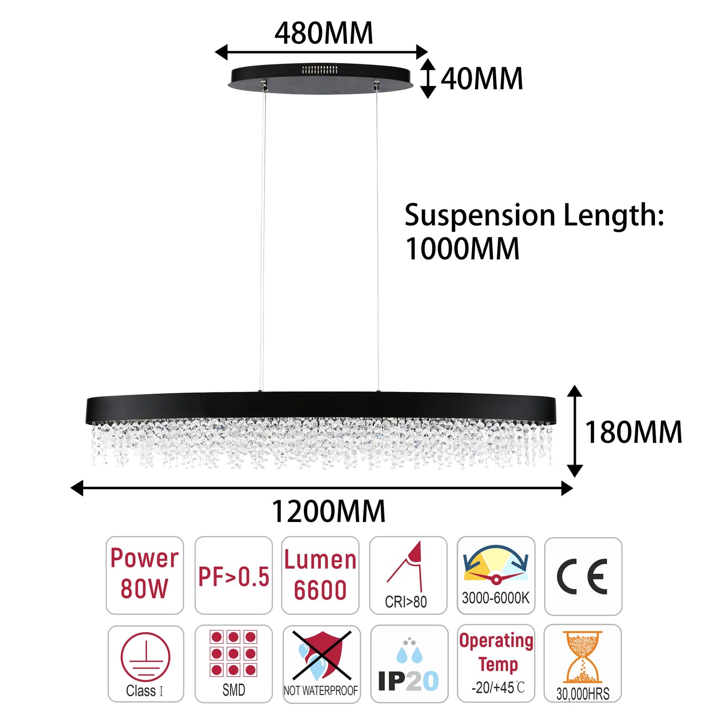 Premium Modern Crystal LED Chandelier