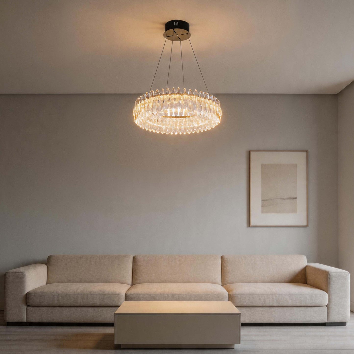 Premium Gold Crystal LED Chandelier