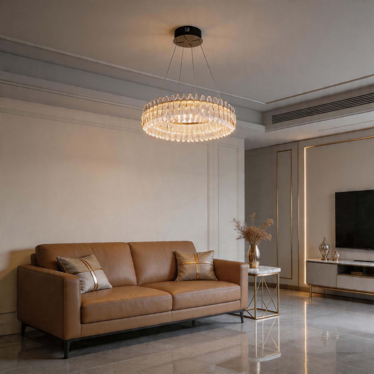Premium Gold Crystal LED Chandelier