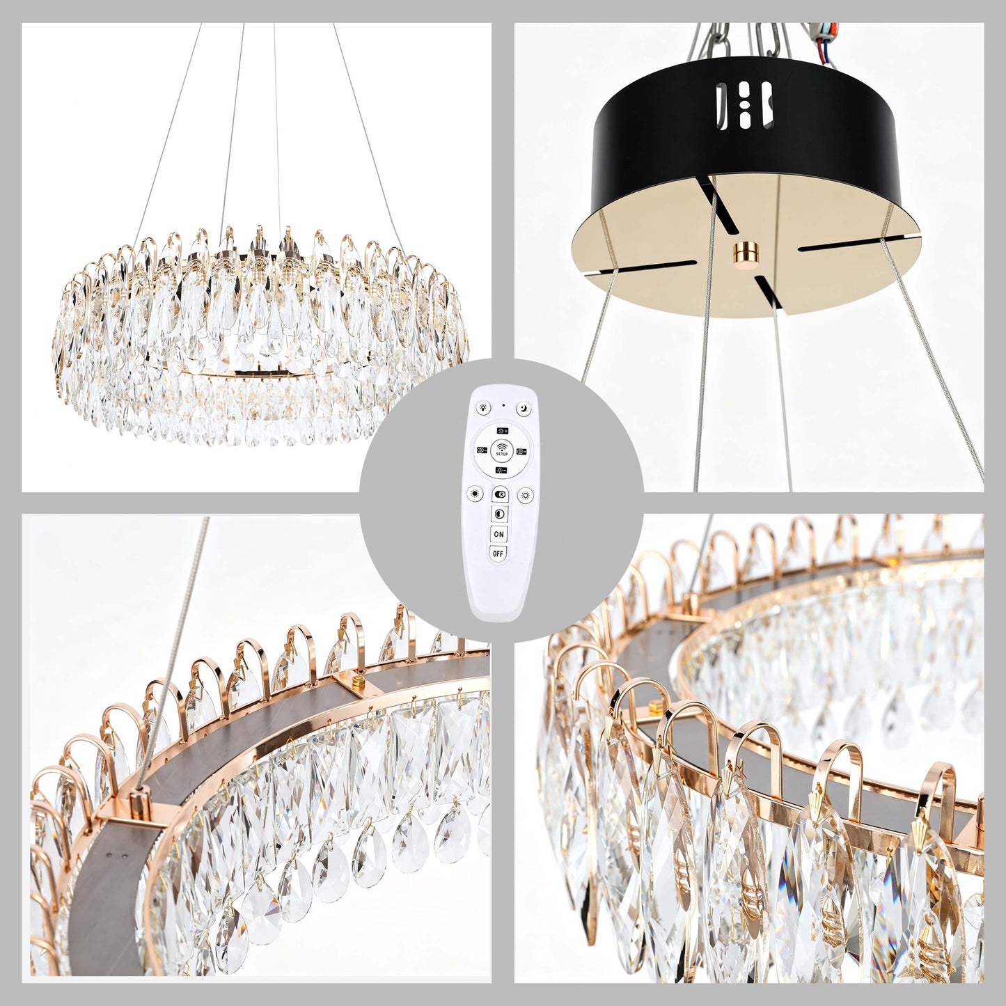 Premium Gold Crystal LED Chandelier