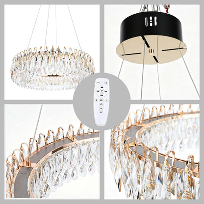 Premium Gold Crystal LED Chandelier