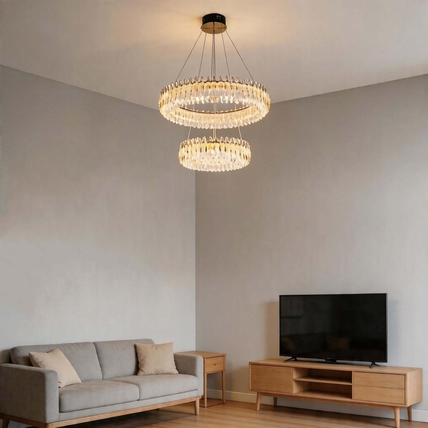 Premium Gold Crystal LED Chandelier