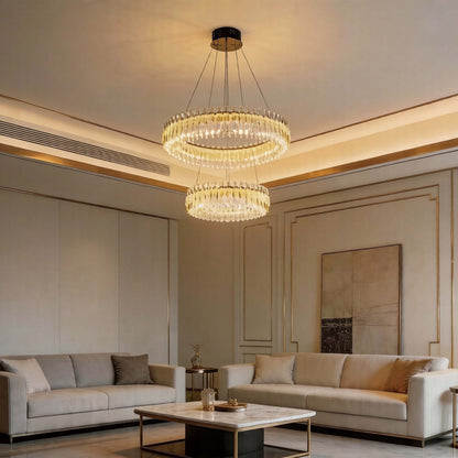 Premium Gold Crystal LED Chandelier