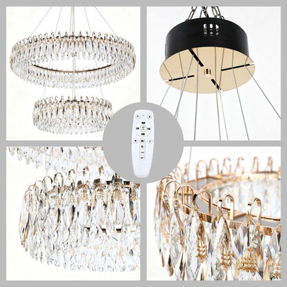 Premium Gold Crystal LED Chandelier