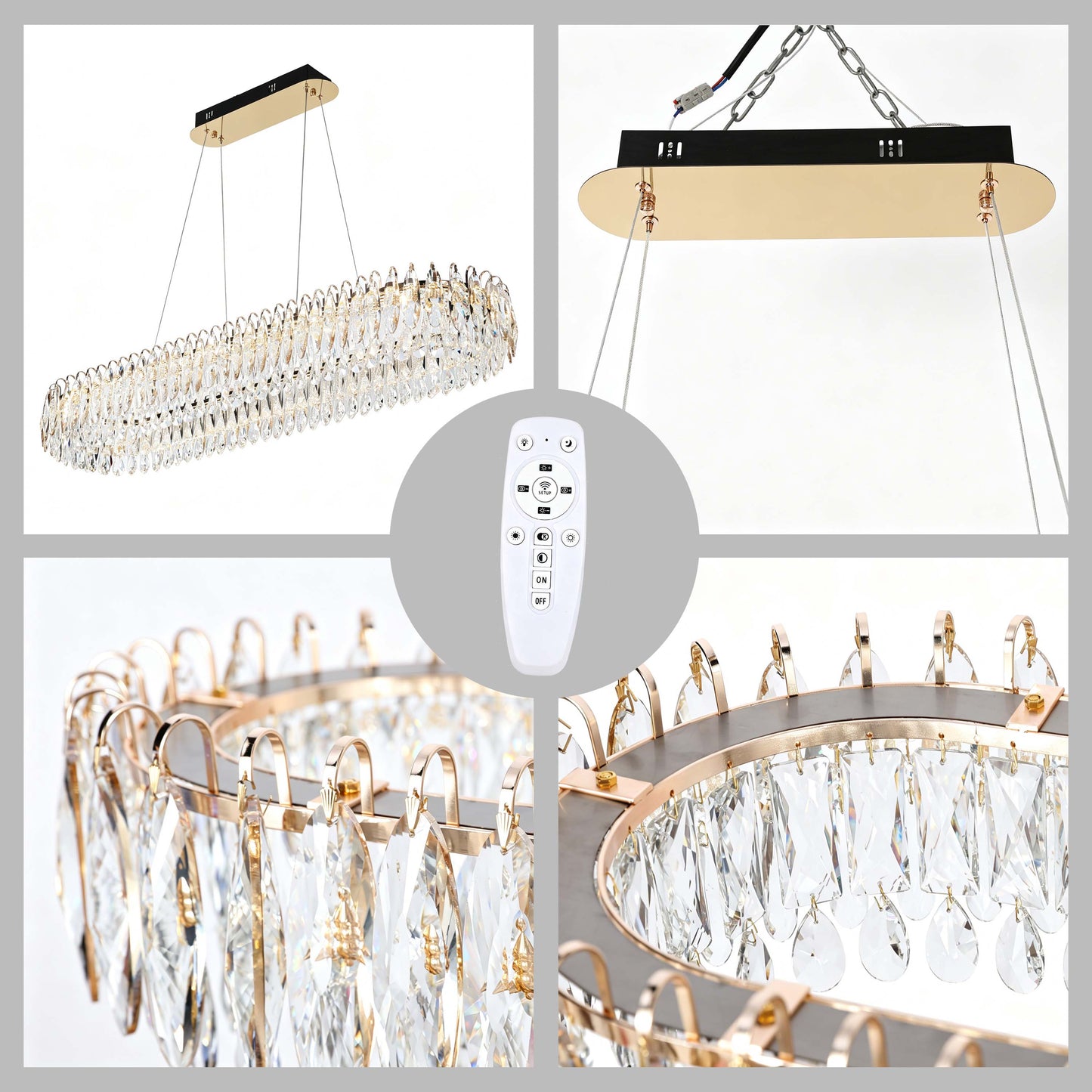 Premium Gold Crystal LED Chandelier