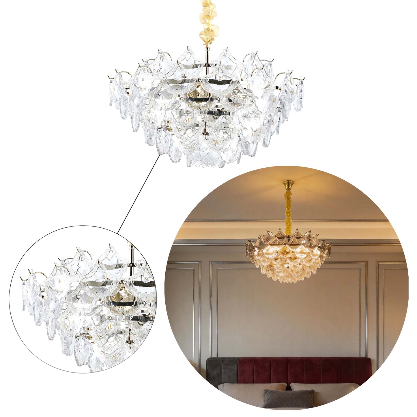Luxury Gold Crystal Chandelier M2123