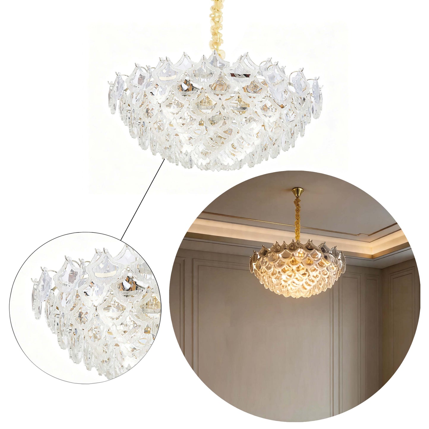 Luxury Gold Crystal Chandelier M2123