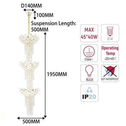 Luxury Gold Crystal Chandelier M2123