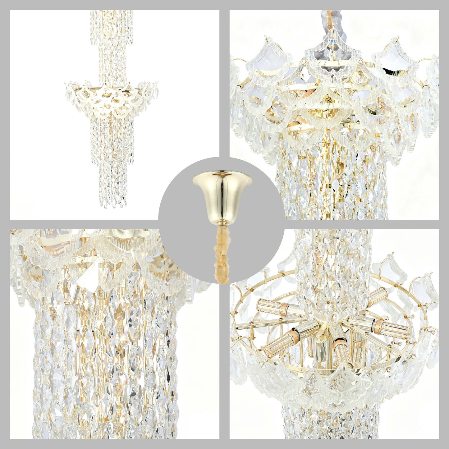 Luxury Gold Crystal Chandelier M2123