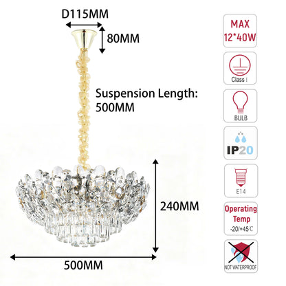 Luxury Gold Crystal Empire Chandelier M2158