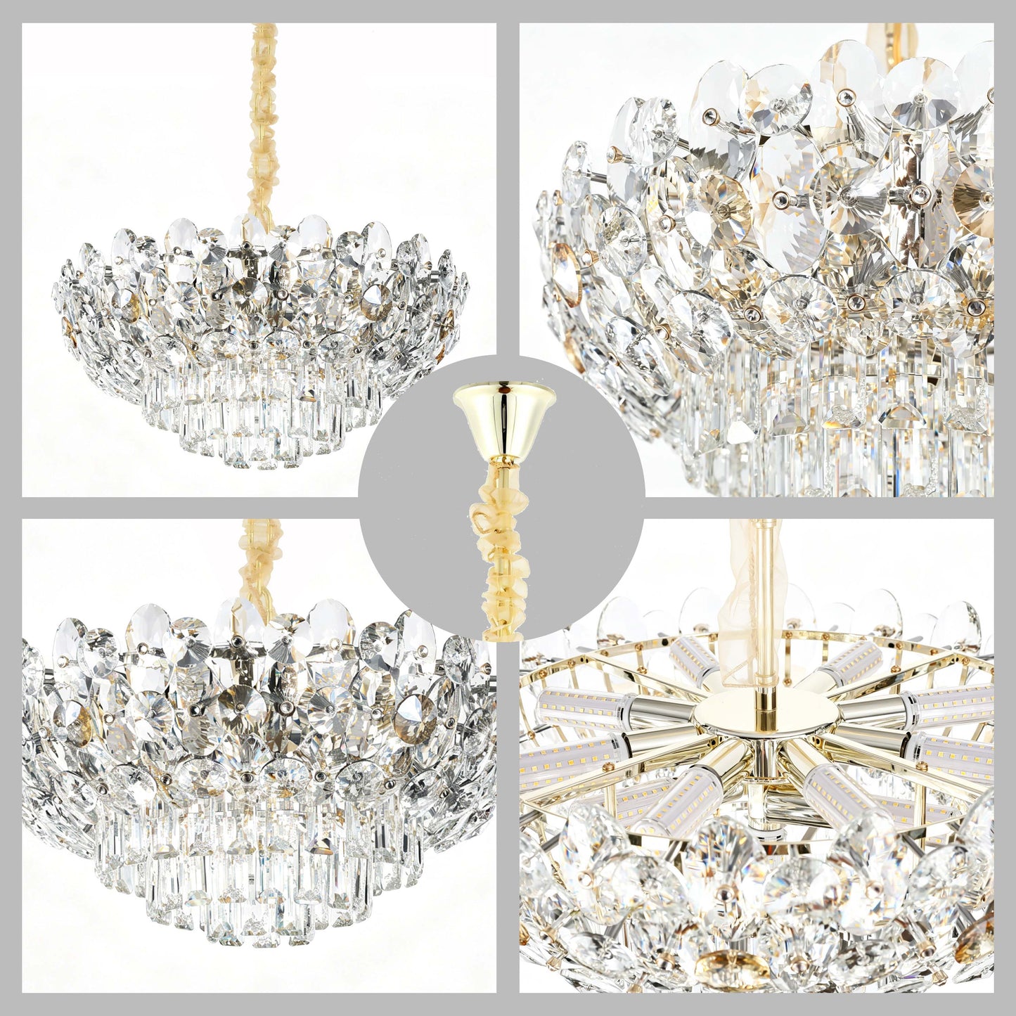 Luxury Gold Crystal Empire Chandelier M2158
