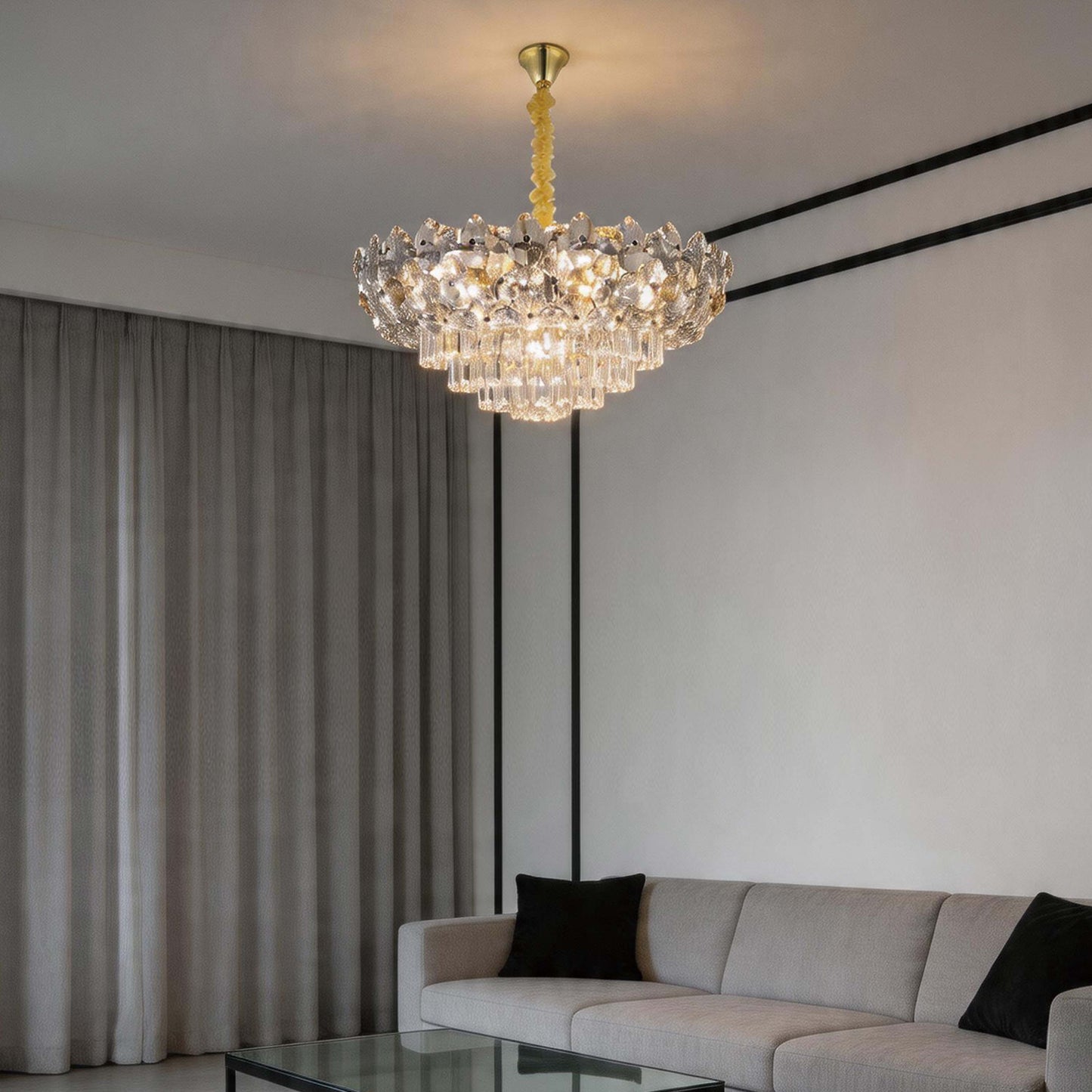 Luxury Gold Crystal Empire Chandelier M2158