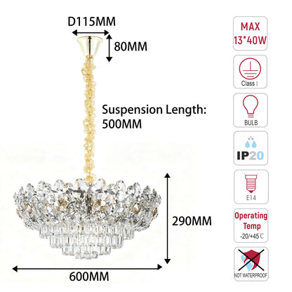 Luxury Gold Crystal Empire Chandelier M2158