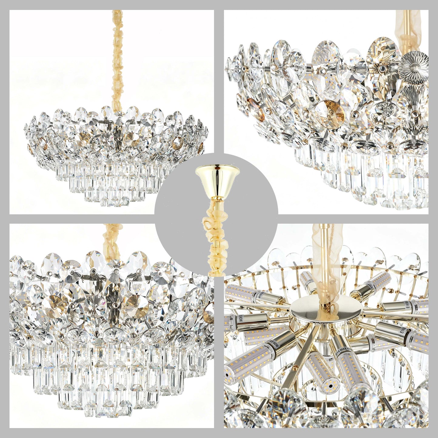 Luxury Gold Crystal Empire Chandelier M2158