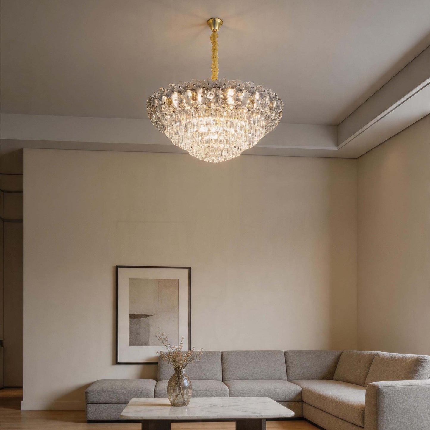 Luxury Gold Crystal Empire Chandelier M2158
