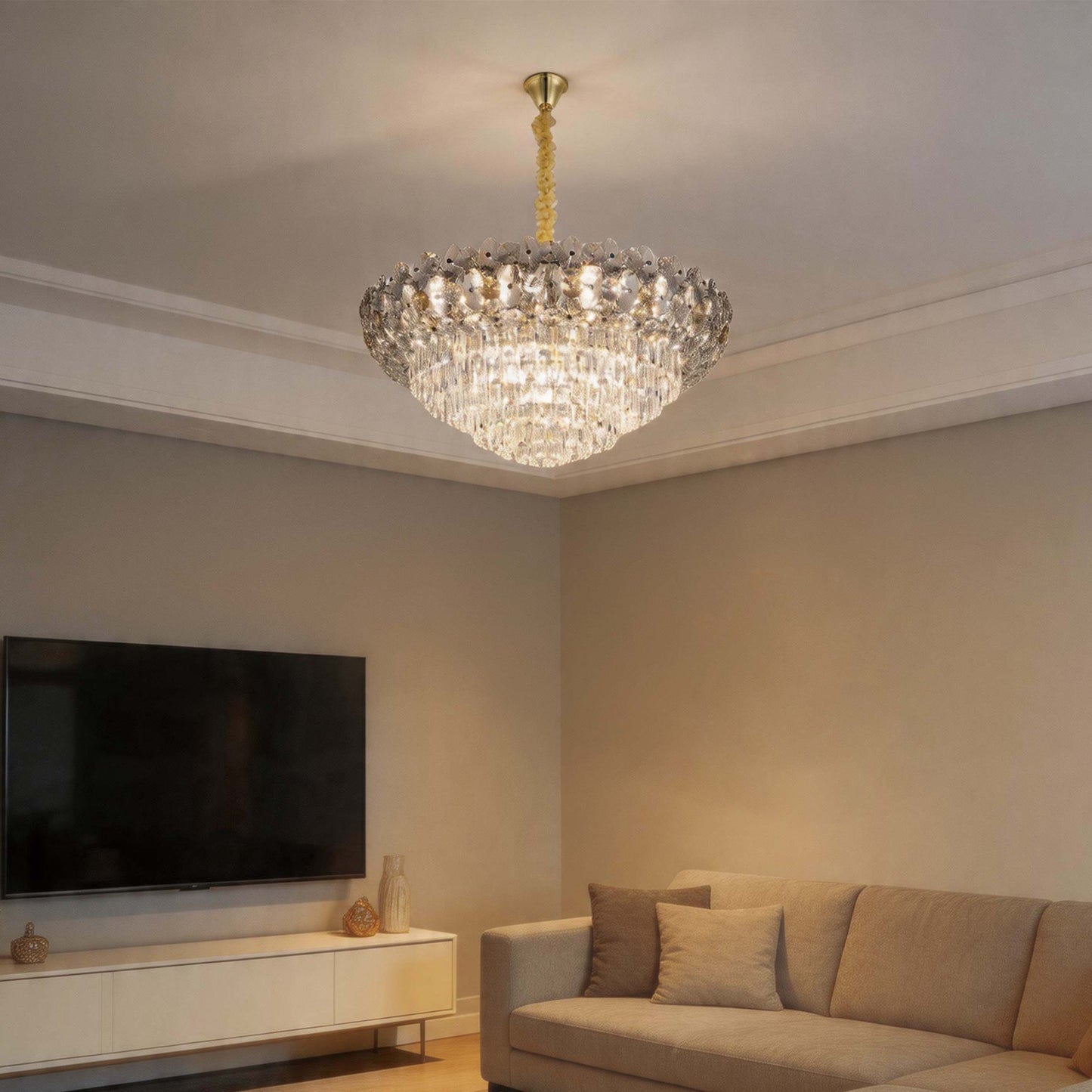 Luxury Gold Crystal Empire Chandelier M2158