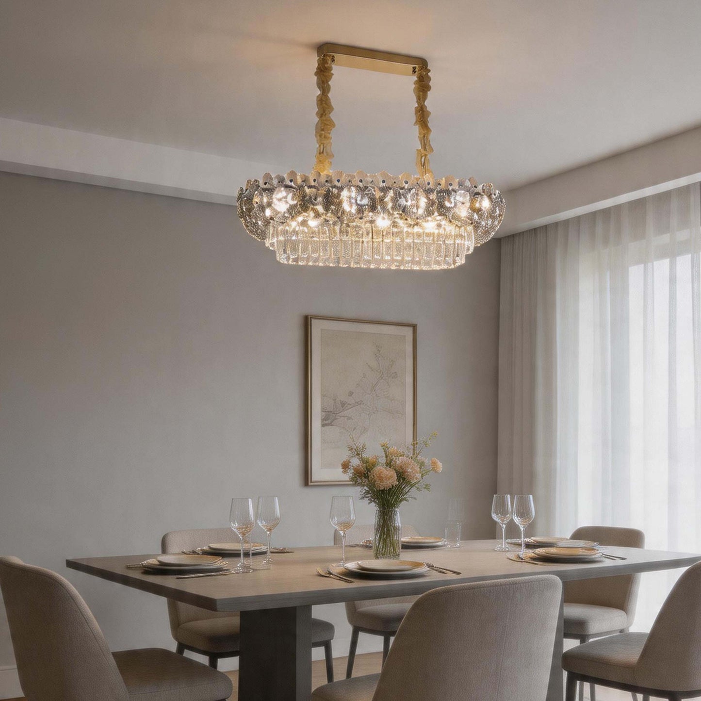 Luxury Gold Crystal Empire Chandelier M2158