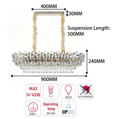 Luxury Gold Crystal Empire Chandelier M2158