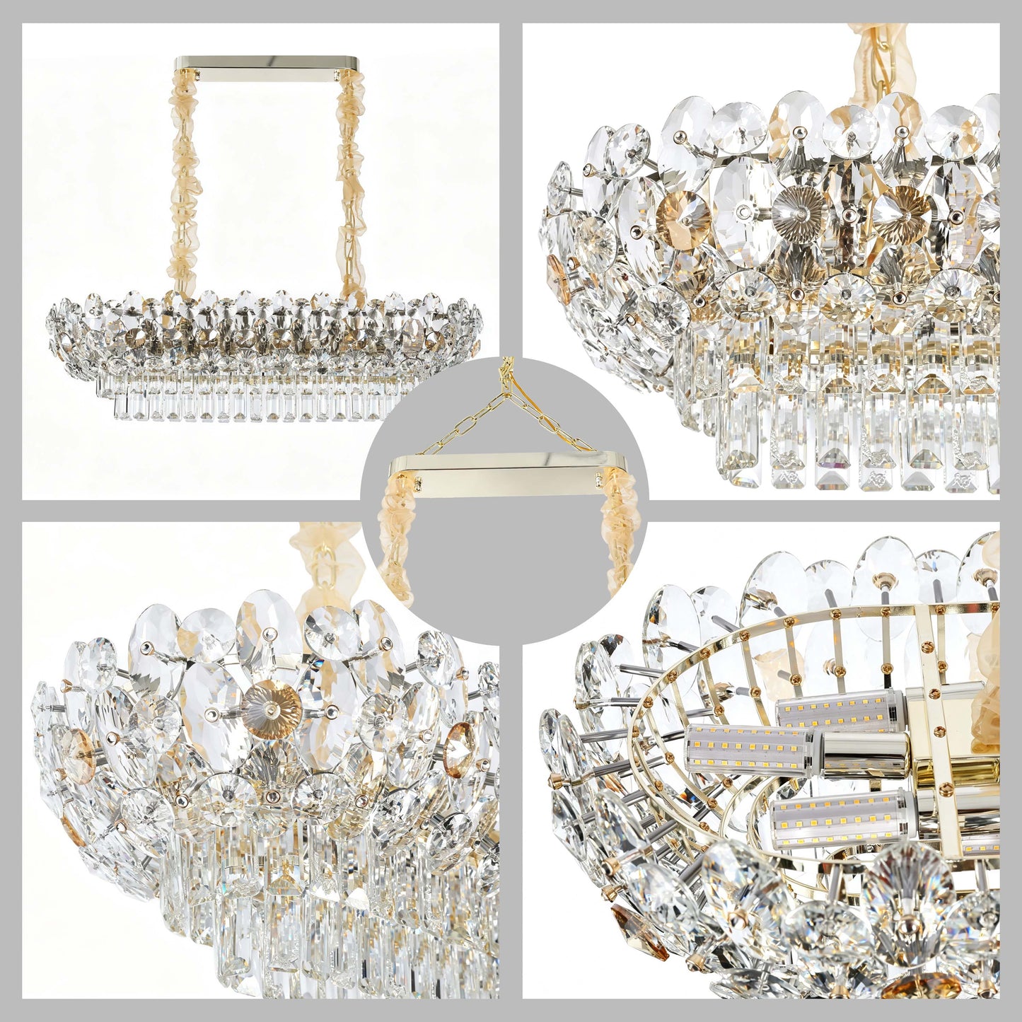 Luxury Gold Crystal Empire Chandelier M2158