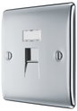 BG Nexus Metal Polished Chrome Telephone & Data Outlet