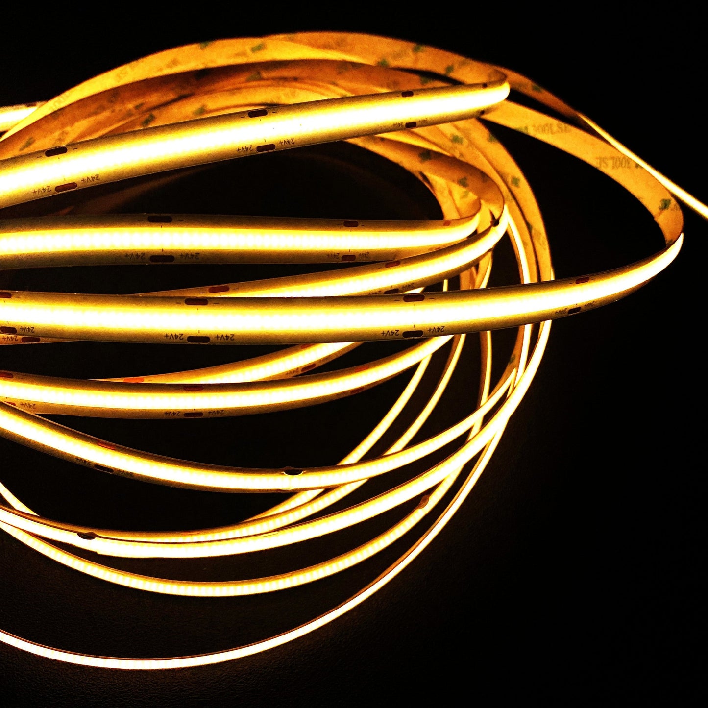 Warm White COB LED Strip Light - 24V, 528 LEDs/m, 14W/m