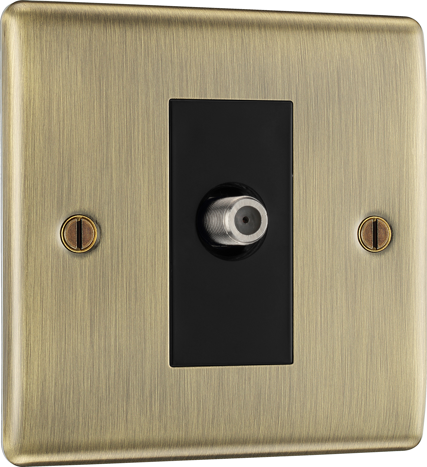 BG Nexus Metal Antique Brass Co-Axial & Satellite Sockets