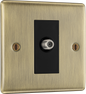 BG Nexus Metal Antique Brass Co-Axial & Satellite Sockets