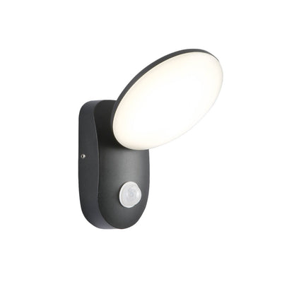 Black UFO LED Outdoor Wall Light with PIR Sensor