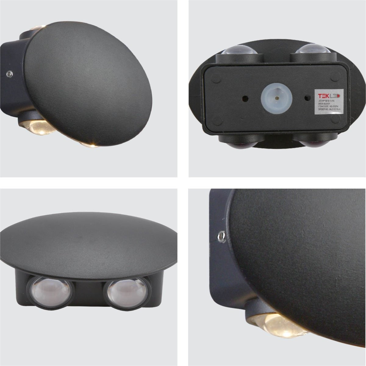 Black Ellipse Up/Down LED Wall Light