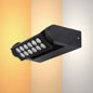 12W Black LED Wall Washer Light, IP65 Outdoor, 3CCT Selectable
